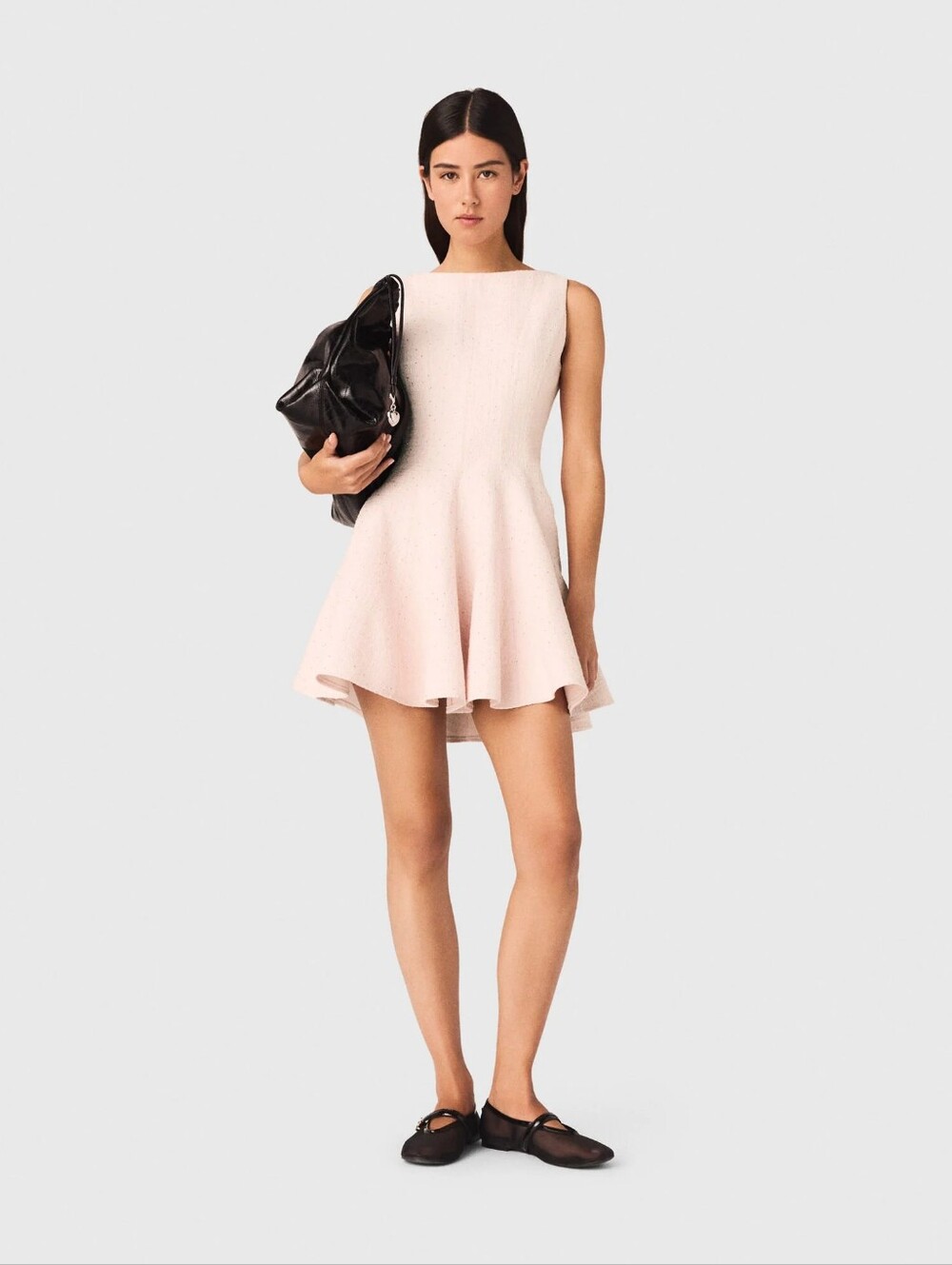 Maje Short flared tweed dress
